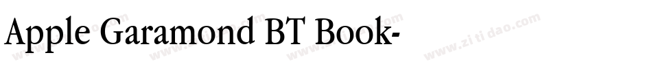 Apple Garamond BT Book字体转换